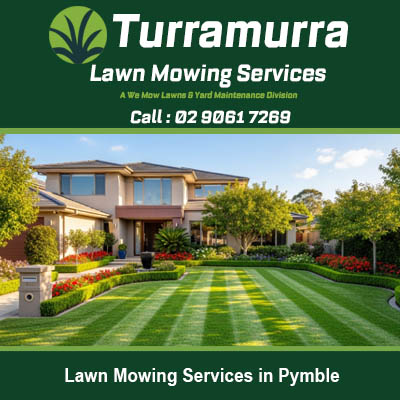 Expert lawn mowing creating stunning striped finish for Pymble NSW home