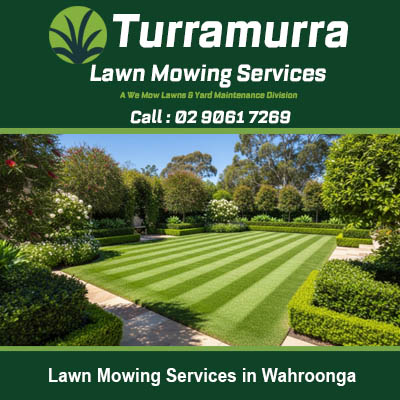 Perfectly striped lawn after professional mowing service in Wahroonga NSW